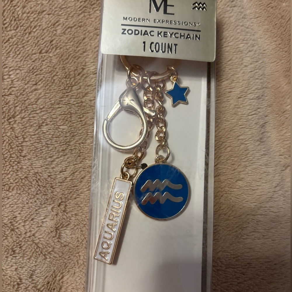 ME Modern Expressions Aquarius Keychain